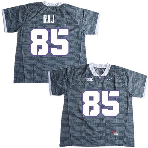 Men #85 Niven Raj TCU Horned Frogs College Football Jerseys Sale-Gray - Click Image to Close